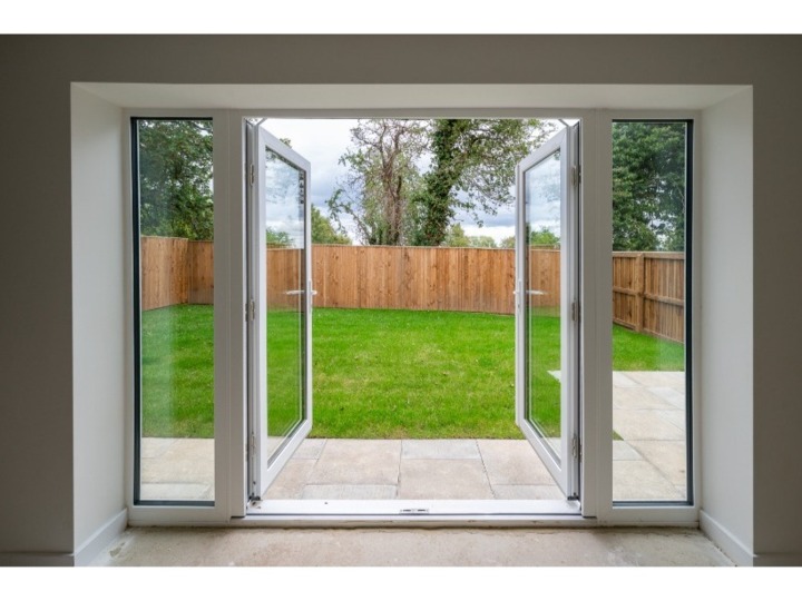 Patio doors leading to garden